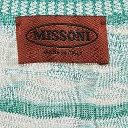 Missoni Green Stretch Knit Ruffled Mini Dress S