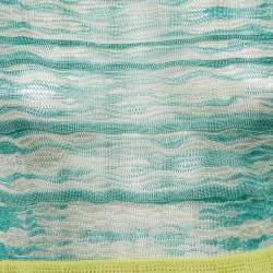 Missoni Green Stretch Knit Ruffled Mini Dress S