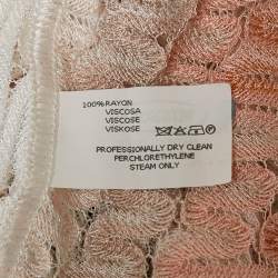 Missoni Multicolor Patterned Knit Open Front Sleeveless Cardigan M