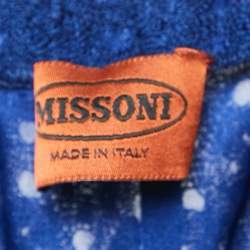 Missoni Blue Patterned Knit Pants M