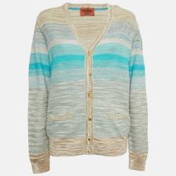 Missoni Multicolor Patterned Knit Cardigan L