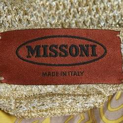 Pre Owned Missoni Metallic Lurex Knit Mini Dress and Cape Set S