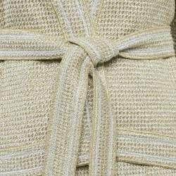 Pre Owned Missoni Metallic Lurex Knit Mini Dress and Cape Set S