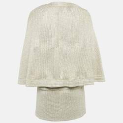 Pre Owned Missoni Metallic Lurex Knit Mini Dress and Cape Set S