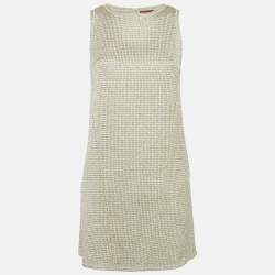 Pre Owned Missoni Metallic Lurex Knit Mini Dress and Cape Set S