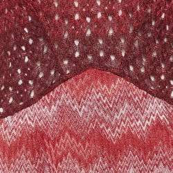 Missoni Red/Multicolor Patterned Lurex Knit Sleeveless Midi Dress M