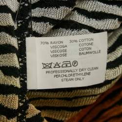 Missoni Black/White Textured Stretch Knit Top M