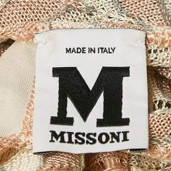Missoni Beige Chevron Knit Sleeveless Top S