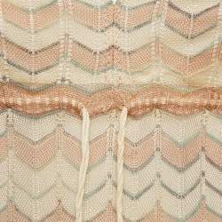 Missoni Beige Chevron Knit Sleeveless Top S