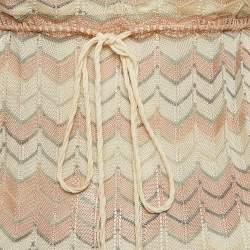 Missoni Beige Chevron Knit Sleeveless Top S