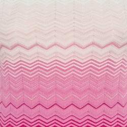 Pre Owned Missoni Pink/White Chevron Knit Sleeveless Top S