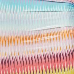 Pre Owned Missoni Multicolor Chevron Print Ruche Tie-Up Skirt S