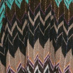 Missoni Multicolor Chevron Lurex Knit Mini Skirt M