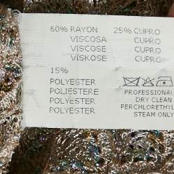 Pre Owned Missoni Grey Lurex Crochet Ruche One Shoulder Mini Dress M