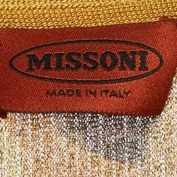 Missoni Multicolor Lurex Knit Wrap Dress S