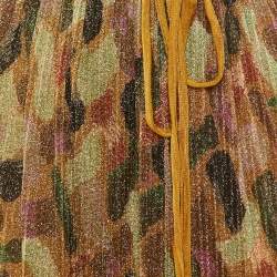 Missoni Multicolor Lurex Knit Wrap Dress S