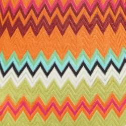 Missoni Multicolor Zig Zag Rayon Knit Midi Dress L