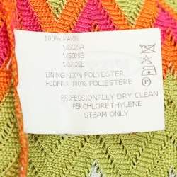 Missoni Multicolor Zig Zag Rayon Knit Midi Dress L