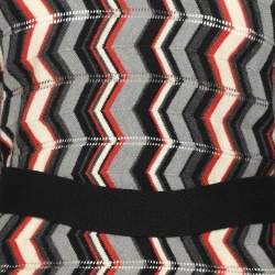 Missoni Multicolor Zig Zag Pattern Stretch Knit Cape L