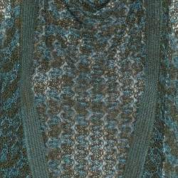 Missoni Green/Blue Rayon Blend Knit Maxi Dress L