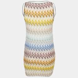 Pre Owned Missoni Multicolor Chevron Knit Sleeveless Mini Dress S