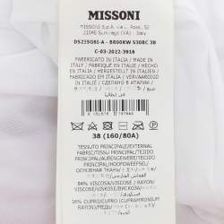 Pre Owned Missoni Pink Lame Fabric Wave Print Mini Dress S
