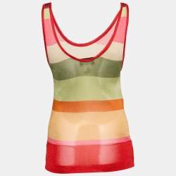 Missoni Multicolor Striped Knit Sheer Tank Top L
