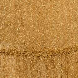 Pre Owned Missoni Metallic Gold Lurex Knit Tiered  Maxi Skirt M