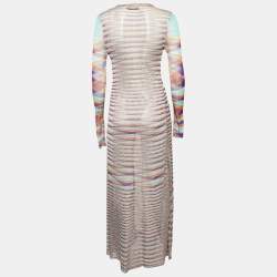 Missoni Multicolor Knit Button Front Long Cardigan S