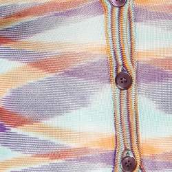 Missoni Multicolor Knit Button Front Long Cardigan S