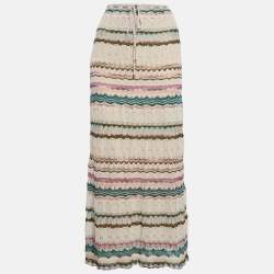 Missoni Blue Patterned Knit Maxi Skirt S