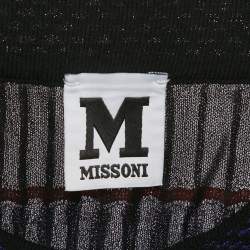 M Missoni Purple/Multicolor Patterned Knit Maxi Skirt S