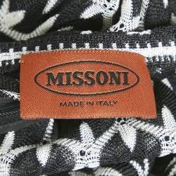 Missoni Black Patterned Knit Halter Neck Maxi Dress S