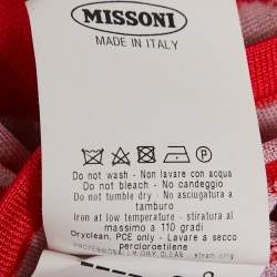 Pre Owned Missoni Red & Pink Knit Tank Top M