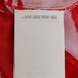 Pre Owned Missoni Red & Pink Knit Tank Top M