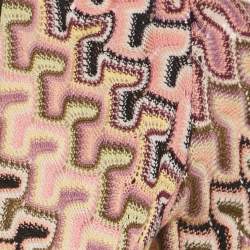 Missoni Multicolor Patterned Knit Tie-Up Cardigan M