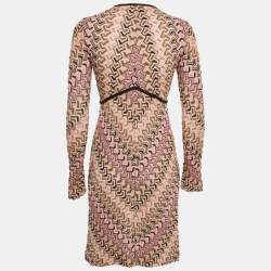 Missoni Multicolor Patterned Knit Tie-Up Cardigan M
