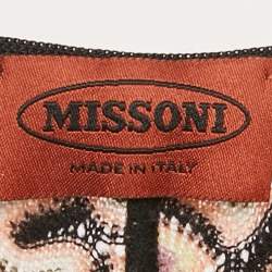Missoni Multicolor Patterned Knit Tie-Up Cardigan M