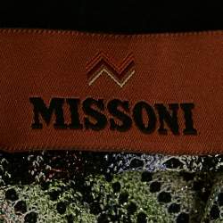 Pre Owned Missoni Multicolor Patterned Lurex Knit Maxi Dress L