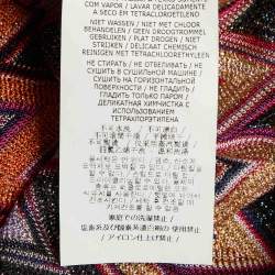 Pre Owned Missoni Multicolor Chevron Lurex Knit Long Cardigan S