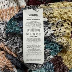 Pre Owned Missoni Multicolor Lurex Open Knit Long Cardigan S
