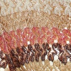 Pre Owned Missoni Multicolor Lurex Open Knit Long Cardigan S