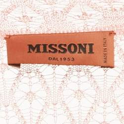 Pre Owned Missoni Pink Crochet Knit Sheer Cardigan M