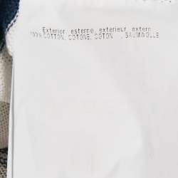 Pre Owned Missoni Blue/White Patterned Knit Drawstring Short XL