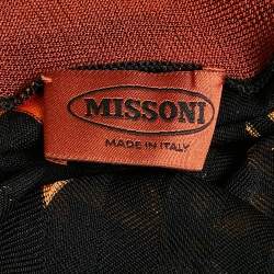 Pre Owned Missoni Black Zig Zag Knit Sleeveless Top S