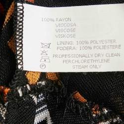 Pre Owned Missoni Black Zig Zag Knit Straight Leg Trousers M