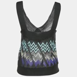 Pre Owned Missoni Multicolor Knit Tank Top S