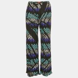 Pre Owned Missoni Multicolor Patterned Knit Parallel Pants M