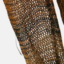 Pre Owned Missoni Black Lurex Knit Sheer Cardigan L