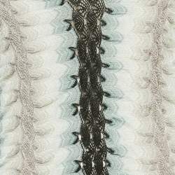 Pre Owned Missoni Blue Textured Knit Short Dress L